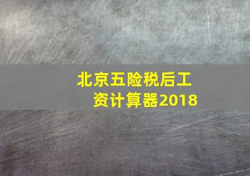 北京五险税后工资计算器2018