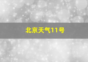 北京天气11号