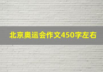 北京奥运会作文450字左右