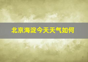 北京海淀今天天气如何