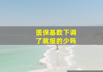 医保基数下调了就报的少吗