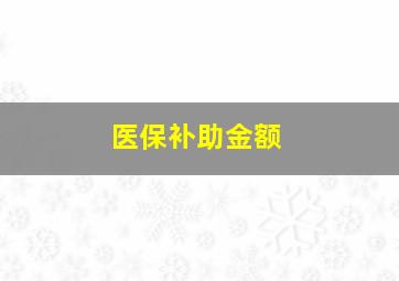 医保补助金额