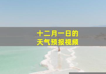 十二月一日的天气预报视频