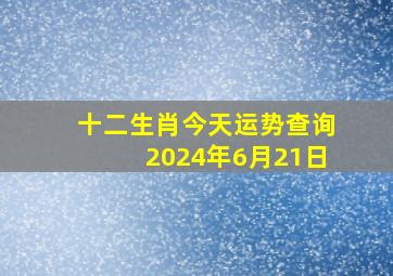 十二生肖今天运势查询2024年6月21日