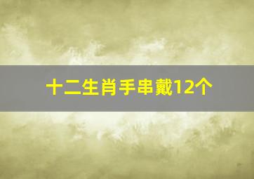 十二生肖手串戴12个