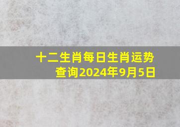 十二生肖每日生肖运势查询2024年9月5日