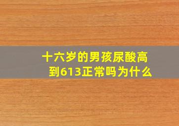 十六岁的男孩尿酸高到613正常吗为什么