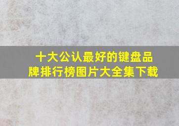 十大公认最好的键盘品牌排行榜图片大全集下载