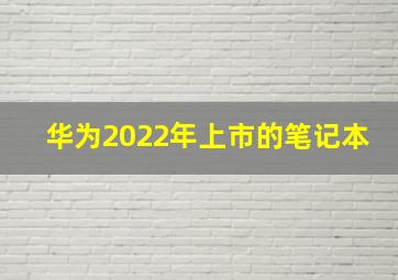 华为2022年上市的笔记本