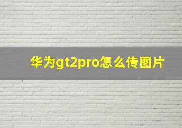 华为gt2pro怎么传图片