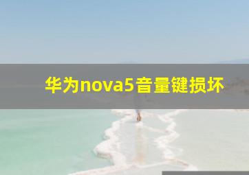 华为nova5音量键损坏