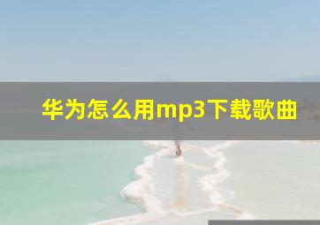 华为怎么用mp3下载歌曲