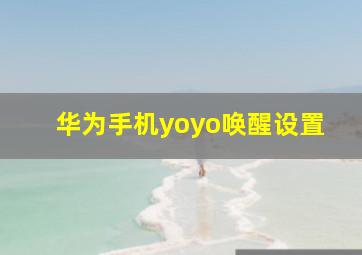 华为手机yoyo唤醒设置