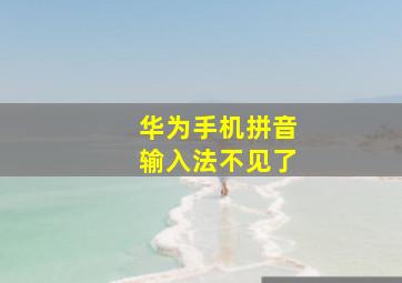 华为手机拼音输入法不见了