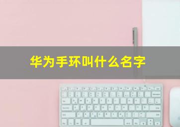 华为手环叫什么名字