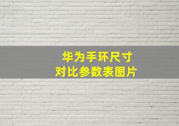 华为手环尺寸对比参数表图片