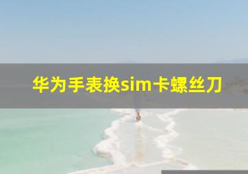 华为手表换sim卡螺丝刀