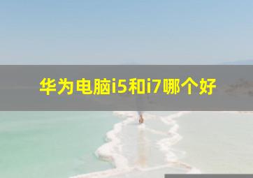 华为电脑i5和i7哪个好