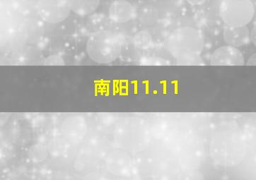 南阳11.11