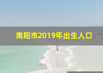 南阳市2019年出生人口