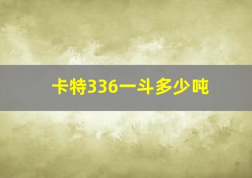 卡特336一斗多少吨