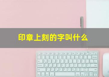 印章上刻的字叫什么