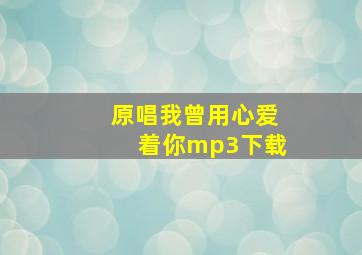 原唱我曾用心爱着你mp3下载