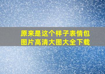 原来是这个样子表情包图片高清大图大全下载