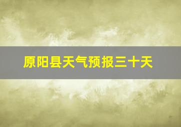 原阳县天气预报三十天