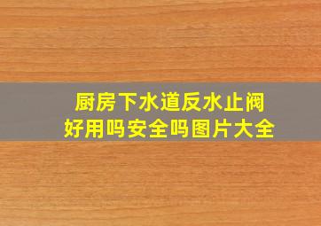 厨房下水道反水止阀好用吗安全吗图片大全