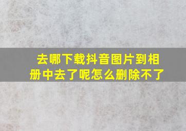 去哪下载抖音图片到相册中去了呢怎么删除不了