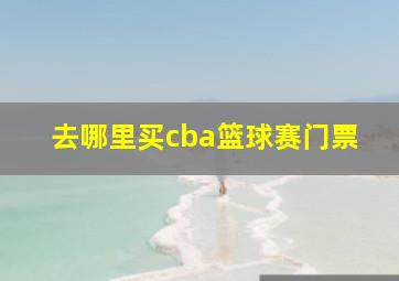 去哪里买cba篮球赛门票