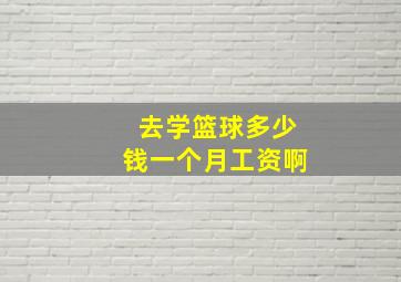 去学篮球多少钱一个月工资啊