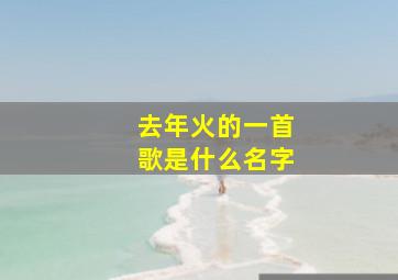 去年火的一首歌是什么名字