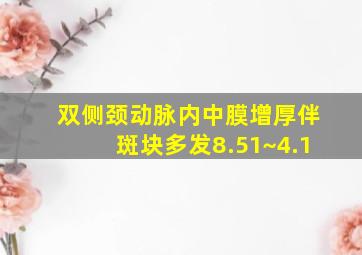 双侧颈动脉内中膜增厚伴斑块多发8.51~4.1