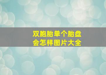 双胞胎单个胎盘会怎样图片大全