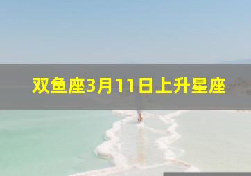 双鱼座3月11日上升星座