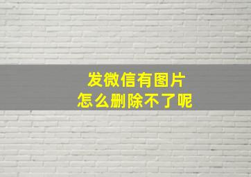 发微信有图片怎么删除不了呢