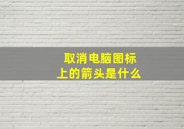 取消电脑图标上的箭头是什么