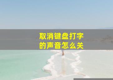 取消键盘打字的声音怎么关