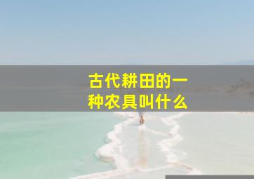 古代耕田的一种农具叫什么