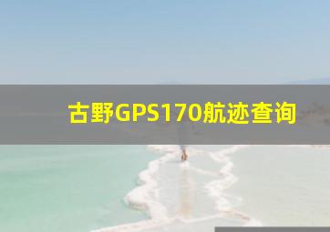 古野GPS170航迹查询