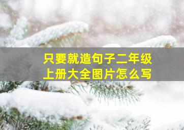 只要就造句子二年级上册大全图片怎么写