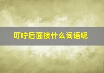 叮咛后面接什么词语呢