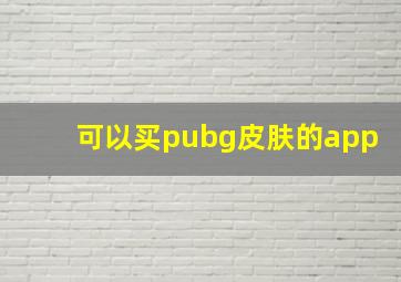 可以买pubg皮肤的app