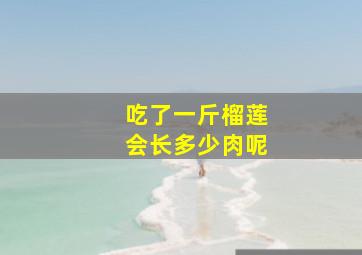 吃了一斤榴莲会长多少肉呢