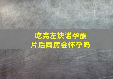 吃完左炔诺孕酮片后同房会怀孕吗