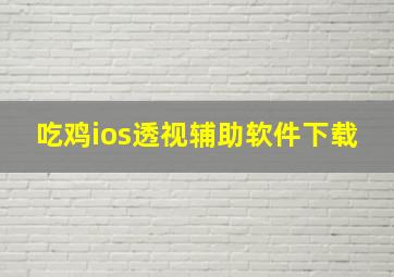 吃鸡ios透视辅助软件下载