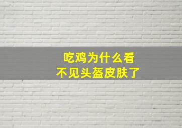 吃鸡为什么看不见头盔皮肤了