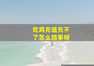 吃鸡充值充不了怎么回事呀